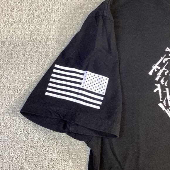 We The People Holsters T-Shirt Black Gun Skull American Flag Patriotic‎ USA XL - Picture 5 of 6
